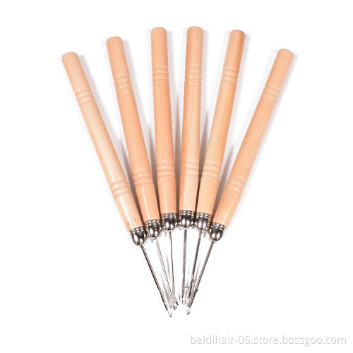 Crochet Needle Kit Small Hook And Big Hook Ventilating Crochet Needle Set Latch Hook Tool for Crochet Hair Wigs Hair Accessories
